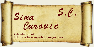 Sima Čurović vizit kartica